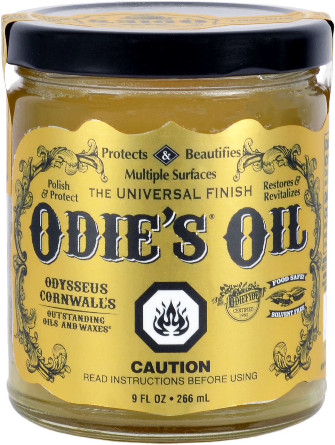Jar of Odie's Oil wood finish